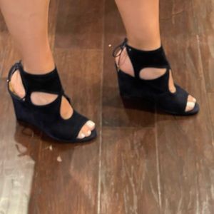 NWT Brand New Aquazzura Sexy Thing Wedge Cobalt Blue Size 36.5 Women’s